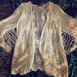 Lace kimono
